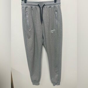 PIDOGYM MENS SLIM JOGGERS-TAPERED SWEATPANTS WITH RIBBED CUFFS. LARGE LIGHT GRAY